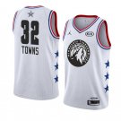 Men/Youth's Minnesota Timberwolves #32 Karl-Anthony Towns 2019 All-Star  Swingman Jersey White