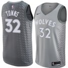 Men/Youth's minnesota timberwolves #32 karl-anthony towns city edition swingman gray jersey