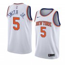 Men/Youth's new york knicks #5 dennis smith jr. white jersey swingman