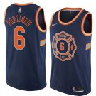 Men/Youth's new york knicks #6 kristaps porzingis jersey city edition swingman navy