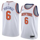 Men/Youth's new york knicks #6 kristaps porzingis white jersey swingman