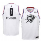 Men/Youth's Oklahoma City Thunder #0 White Russell Westbrook 2019 All-Star Swingman Jersey