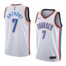 Men/Youth's oklahoma city thunder #7 carmelo anthony white jersey swingman