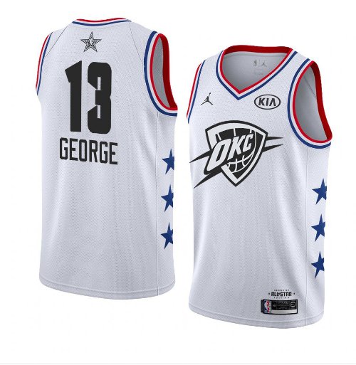 Men/Youth's Oklahoma City Thunder #13 Paul George 2019 All-Star Game Swingman Jersey White