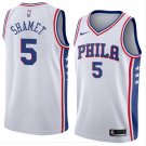 Men/Youth's philadelphia 76ers #5 swingman landry shamet white jersey