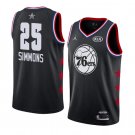 Men/Youth's Philadelphia 76ers #25 Ben Simmons 2019 All-Star Swingman Jersey Black