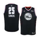 Men/Youth's Philadelphia 76ers #25 Black Ben Simmons 2019 All-Star Swingman Jersey