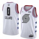 Men/Youth's Portland Trail Blazers #0 Damian Lillard 2019 All-Star Swingman Jersey White