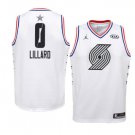 Men/Youth's Portland Trail Blazers #0 White Damian Lillard 2019 All-Star Swingman Jersey