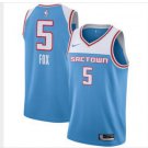 Men/Youth's Sacramento Kings #5 De'Aaron Fox Jersey City Edition