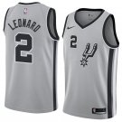 Men/Youth's san antonio spurs #2 kawhi leonard statement swingman silver jersey