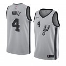 Men/Youth's san antonio spurs #4 derrick white swingman gray statement jersey