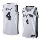 Men/Youth's san antonio spurs #4 swingman derrick white white jersey