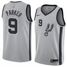 Men/Youth's san antonio spurs #9 swingman silver tony parker statement jersey