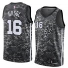 Men/Youth's san antonio spurs #16 pau gasol city edition swingman gray jersey