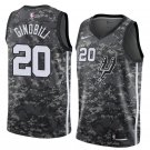 Men/Youth's san antonio spurs #20 manu ginobili city edition swingman gray jersey
