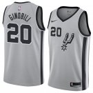 Men/Youth's san antonio spurs #20 swingman silver manu ginobili statement jersey