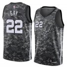 Men/Youth's san antonio spurs #22 rudy gay city edition swingman gray jersey