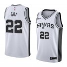 Men/Youth's san antonio spurs #22 swingman rudy gay white jersey
