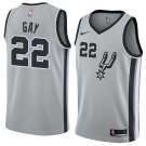 Men/Youth's san antonio spurs #22 swingman silver rudy gay statement jersey