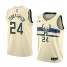 Men/Youth's cream milwaukee bucks #24 pat connaughton jersey city swingman