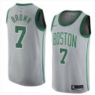 Men/Youth's boston celtics #7 jaylen brown jersey city edition swingman gray