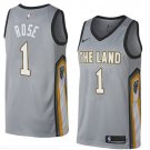 Men/Youth's cleveland cavaliers #1 derrick rose jersey city edition swingman gray