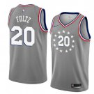 Men/Youth's philadelphia 76ers #20 markelle fultz gray city jersey swingman gray