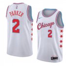 Men/Youth's chicago bulls #2 jabari parker jersey city edition swingman white