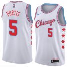 Men/Youth's chicago bulls #5 bobby portis jersey city edition swingman white
