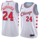 Men/Youth's chicago bulls #24 lauri markkanen jersey city edition swingman white