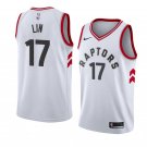 Men/Youth's toronto raptors #17 jeremy lin white jersey