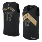 Men/Youth's toronto raptors #17 jonas valanciunas city edition swingman black jersey
