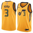 Men/Youth's utah jazz #3 ricky rubio statement jersey swingman yellow