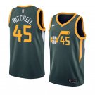 Men/Youth's utah jazz #45 donovan mitchell earned edition jersey green