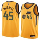 Men/Youth's utah jazz #45 donovan mitchell statement jersey swingman yellow