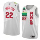 Men/Youth's white-gray milwaukee bucks #22 khris middleton earned edition jersey