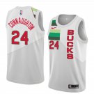 Men/Youth's white-gray milwaukee bucks #24 pat connaughton earned edition jersey