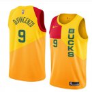 Men/Youth's yellow milwaukee bucks #9 donte divincenzo swingman city edition jersey