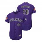 Men/Youth's 2019 Spring Training Colorado Rockies Purple #28 Nolan Arenado Flex Base Jersey