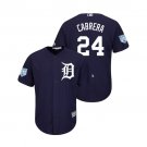 Men/Youth's 2019 Spring Training Detroit Tigers Navy #24 Miguel Cabrera Cool Base Jersey