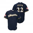 Men/Youth's 2019 Spring Training Milwaukee Brewers Navy #22 Christian Yelich Cool Base Jersey
