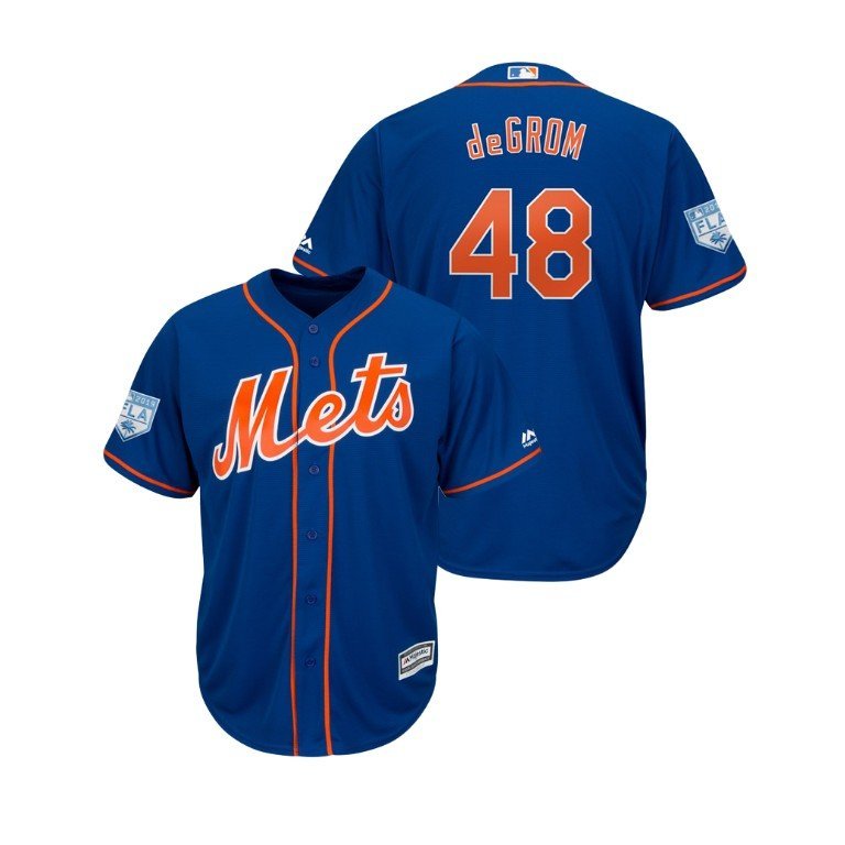 Men/Youth's 2019 Spring Training New York Mets Royal #48 Jacob deGrom Cool Base Jersey