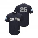 Men/Youth's 2019 Spring Training New York Yankees Navy #25 Gleyber Torres Alternate Cool Base Jersey