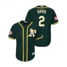Men/Youth's 2019 Spring Training Oakland Athletics Green #2 Khris Davis Cool Base Jersey