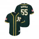 Men/Youth's 2019 Spring Training Oakland Athletics Green #55 Sean Manaea Cool Base Jersey