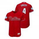 Men/Youth's  2019 Spring Training Philadelphia Phillies Scarlet #4 Scott Kingery Flex Base Jersey