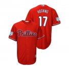 Men/Youth's 2019 Spring Training Philadelphia Phillies Scarlet #17 Rhys Hoskins Cool Base Jersey