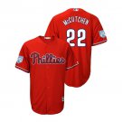 Men/Youth's 2019 Spring Training Philadelphia Phillies Scarlet #22 Andrew McCutchen Cool Base Jersey