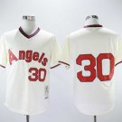 Men/Youth's Angels 30 Nolan Ryan Cream 1973 Throwback Jersey